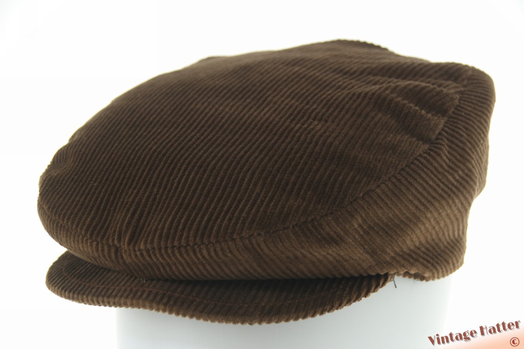 Flatcap brown corduroy 58